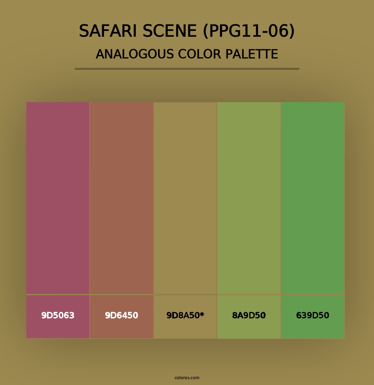 Safari Scene (PPG11-06) - Analogous Color Palette