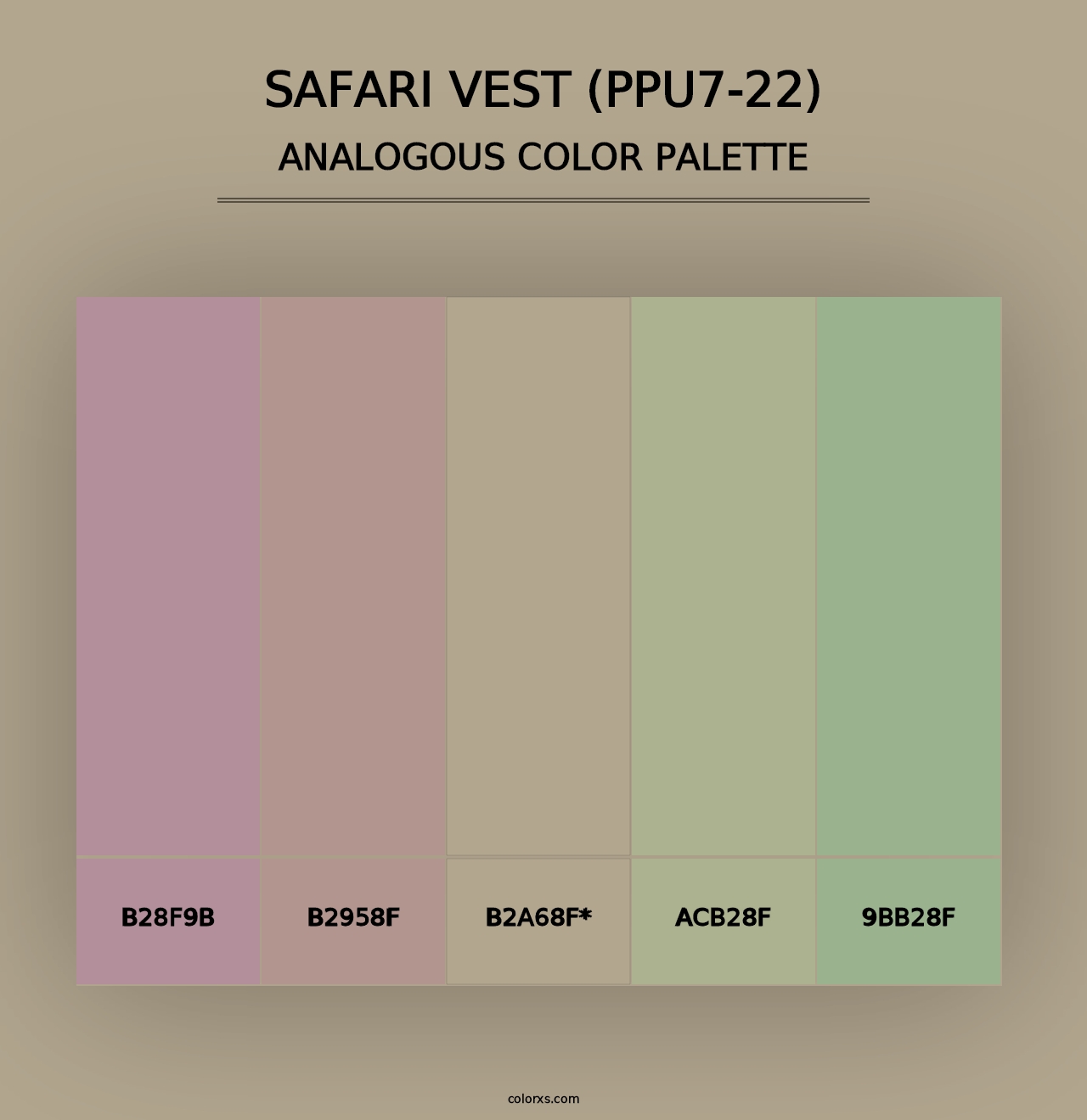 Safari Vest (PPU7-22) - Analogous Color Palette