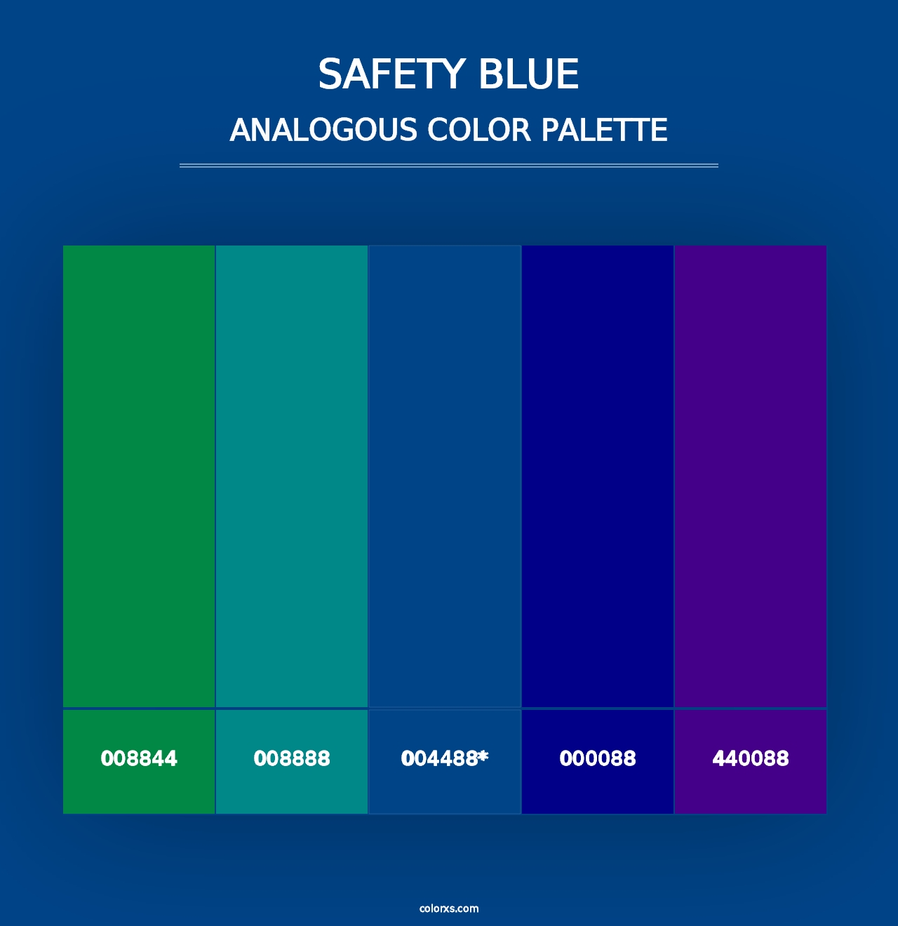 Safety Blue - Analogous Color Palette