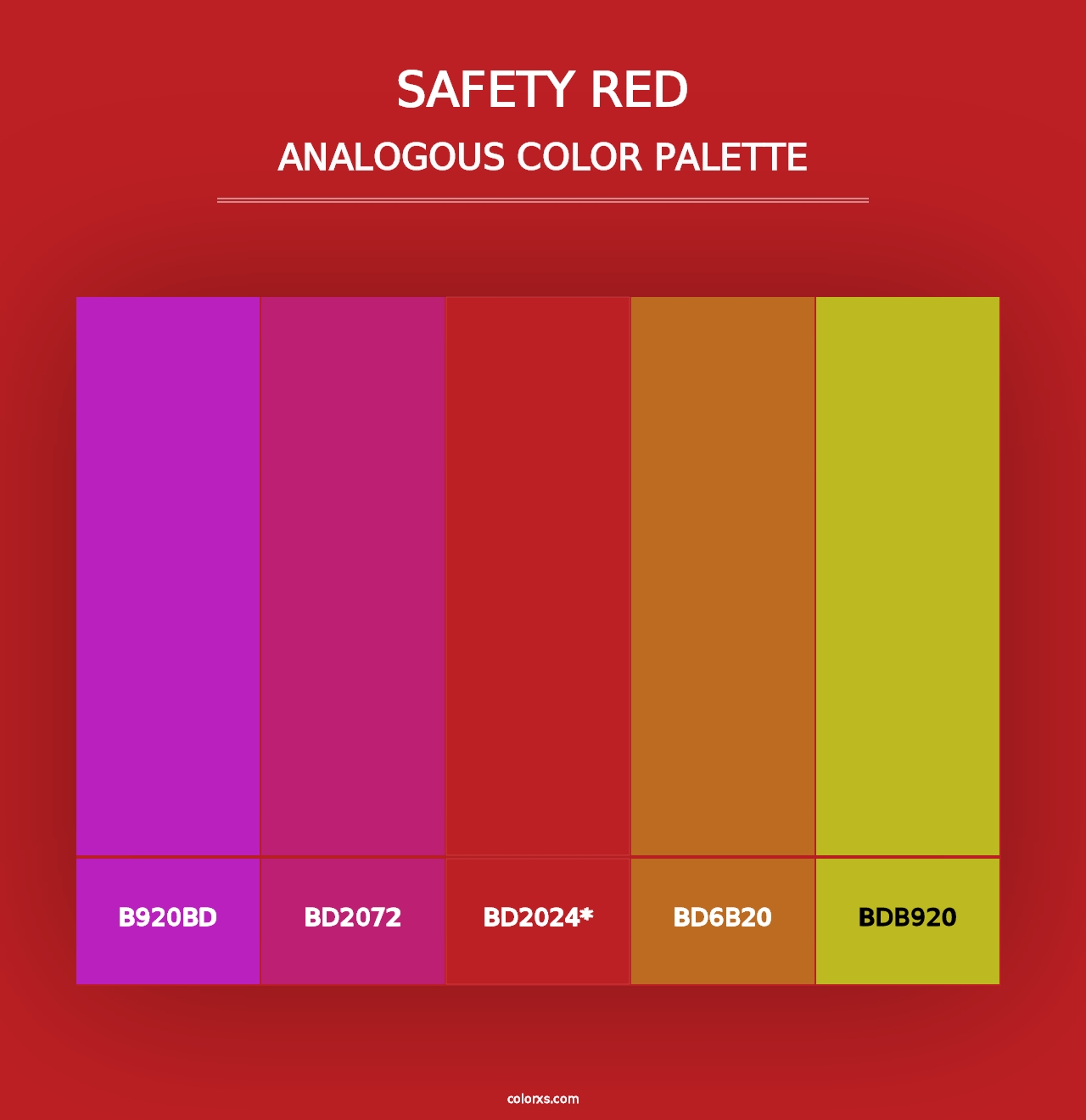 Safety Red - Analogous Color Palette