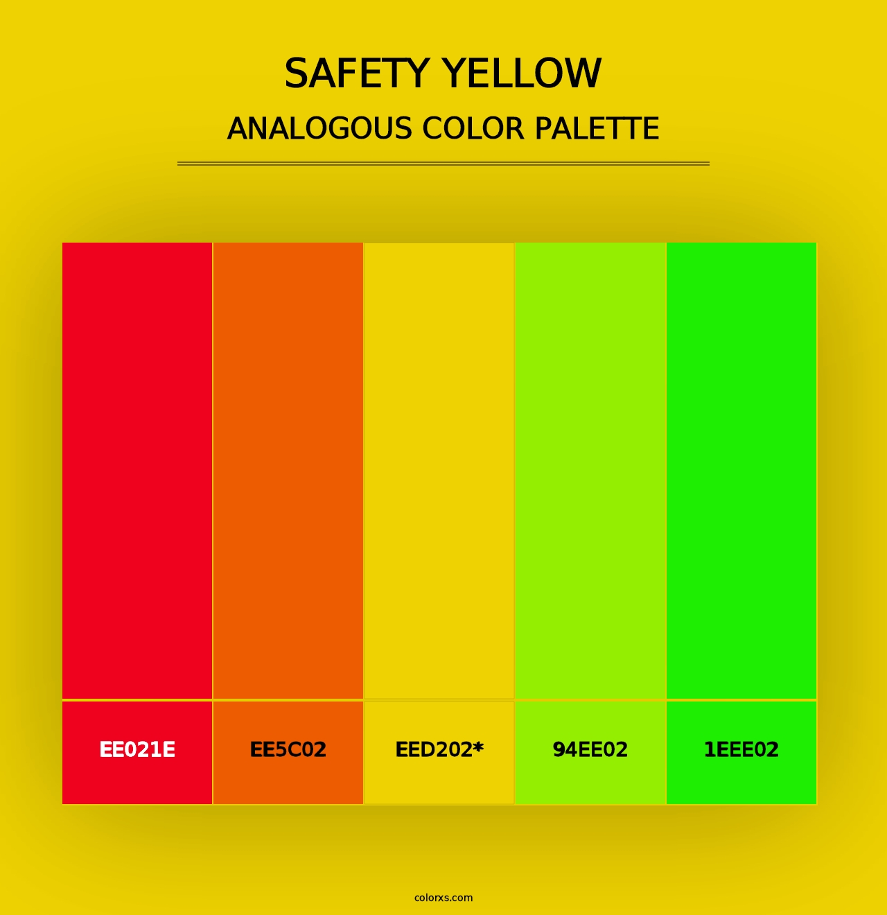 Safety Yellow - Analogous Color Palette