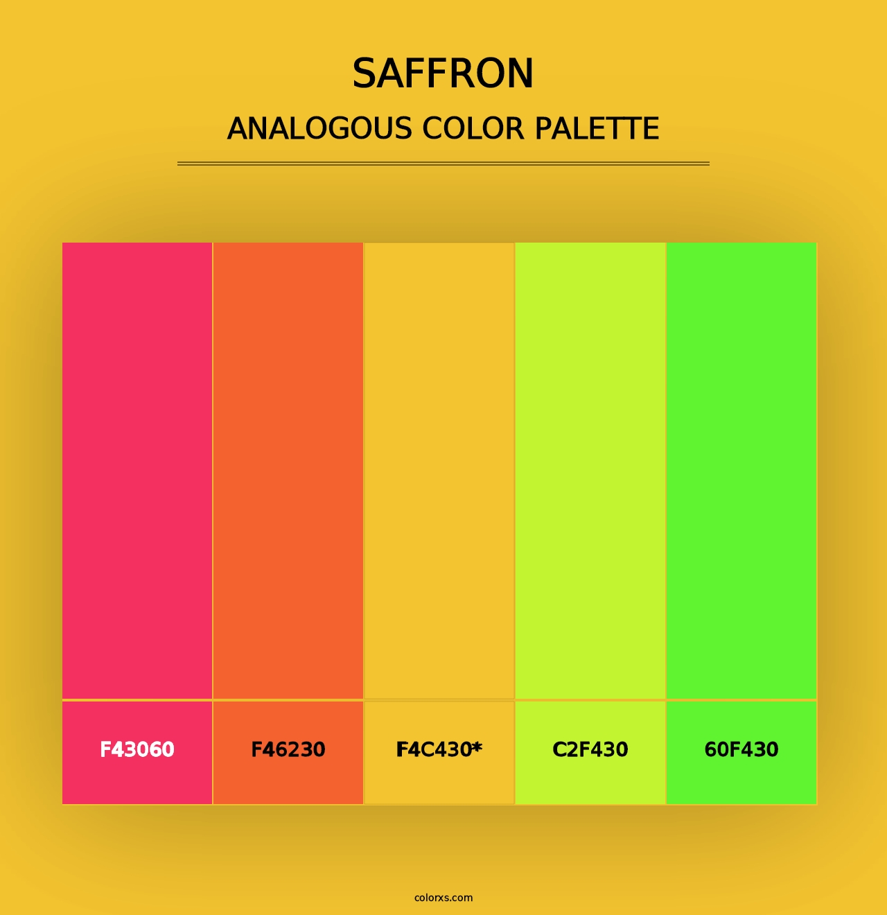 Saffron - Analogous Color Palette