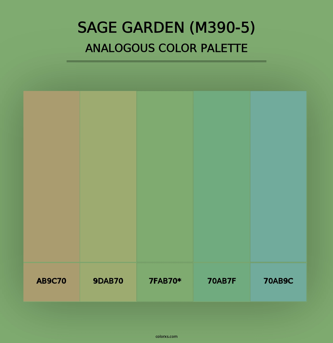 Sage Garden (M390-5) - Analogous Color Palette