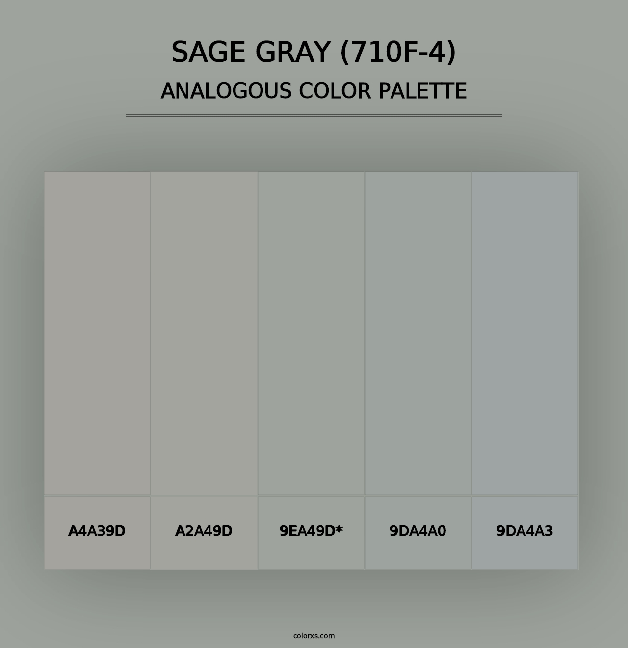 Sage Gray (710F-4) - Analogous Color Palette