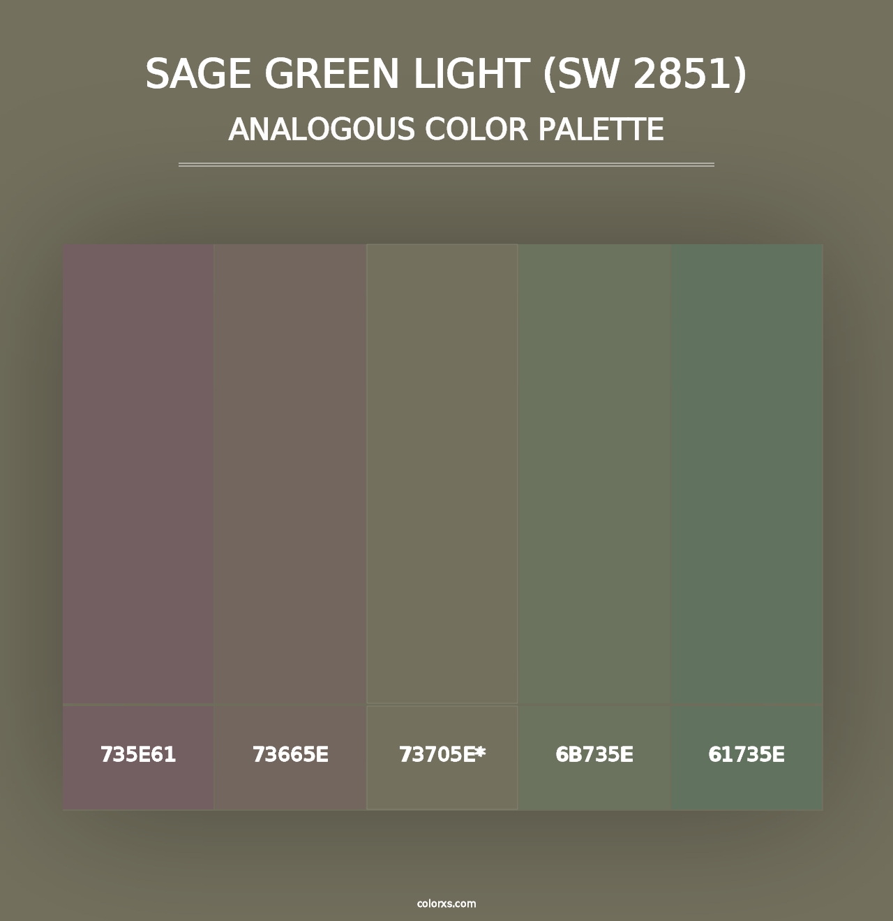 Sage Green Light (SW 2851) - Analogous Color Palette