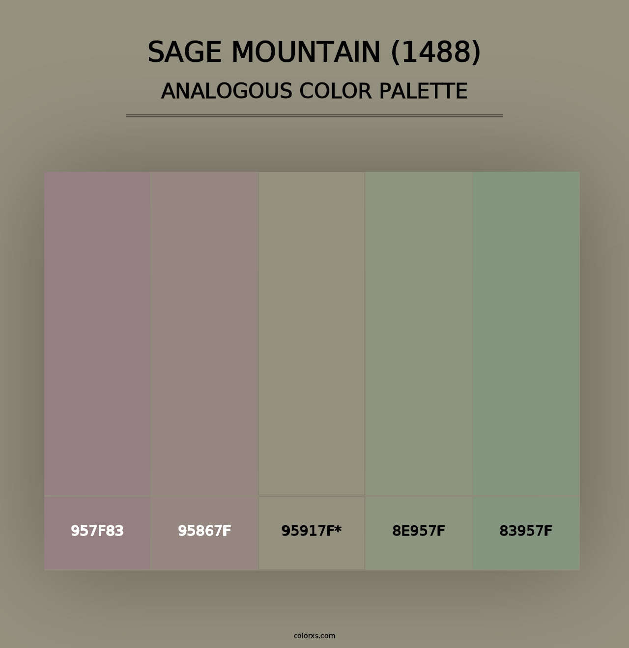 Sage Mountain (1488) - Analogous Color Palette