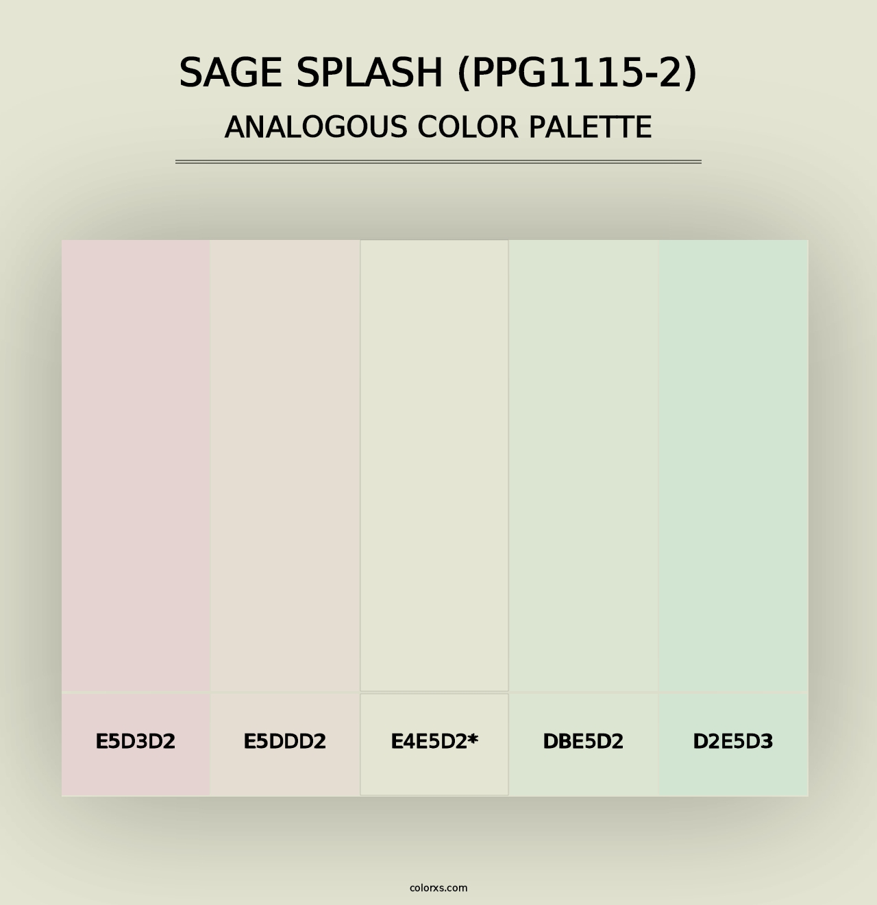 Sage Splash (PPG1115-2) - Analogous Color Palette