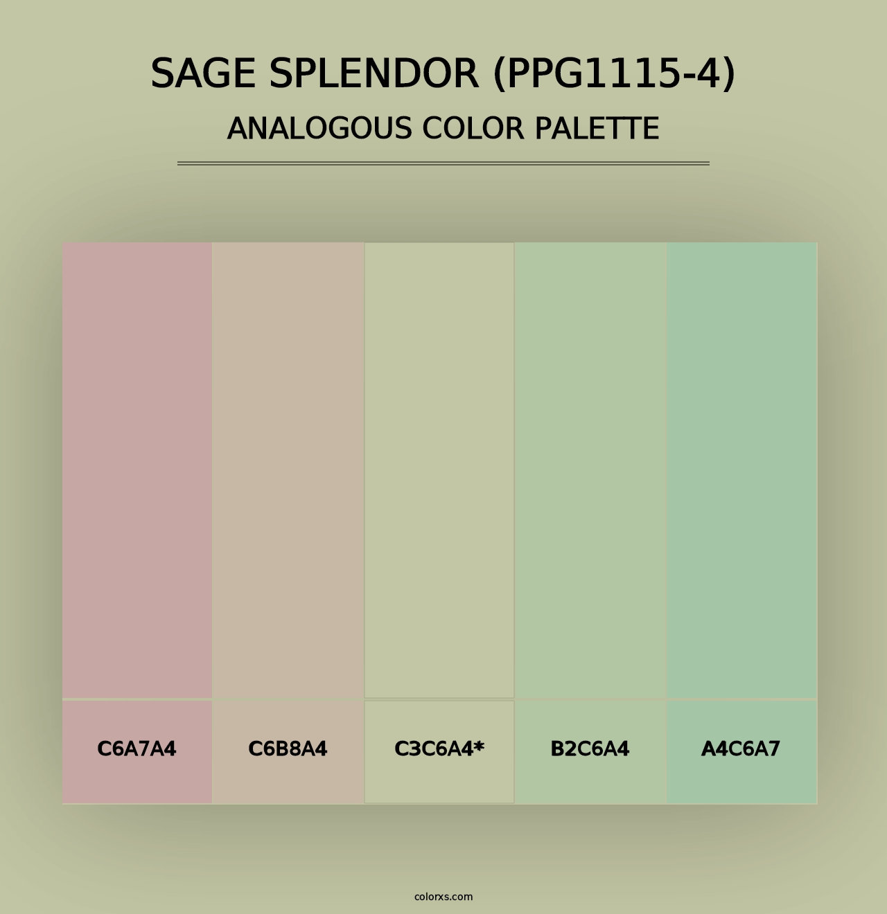 Sage Splendor (PPG1115-4) - Analogous Color Palette