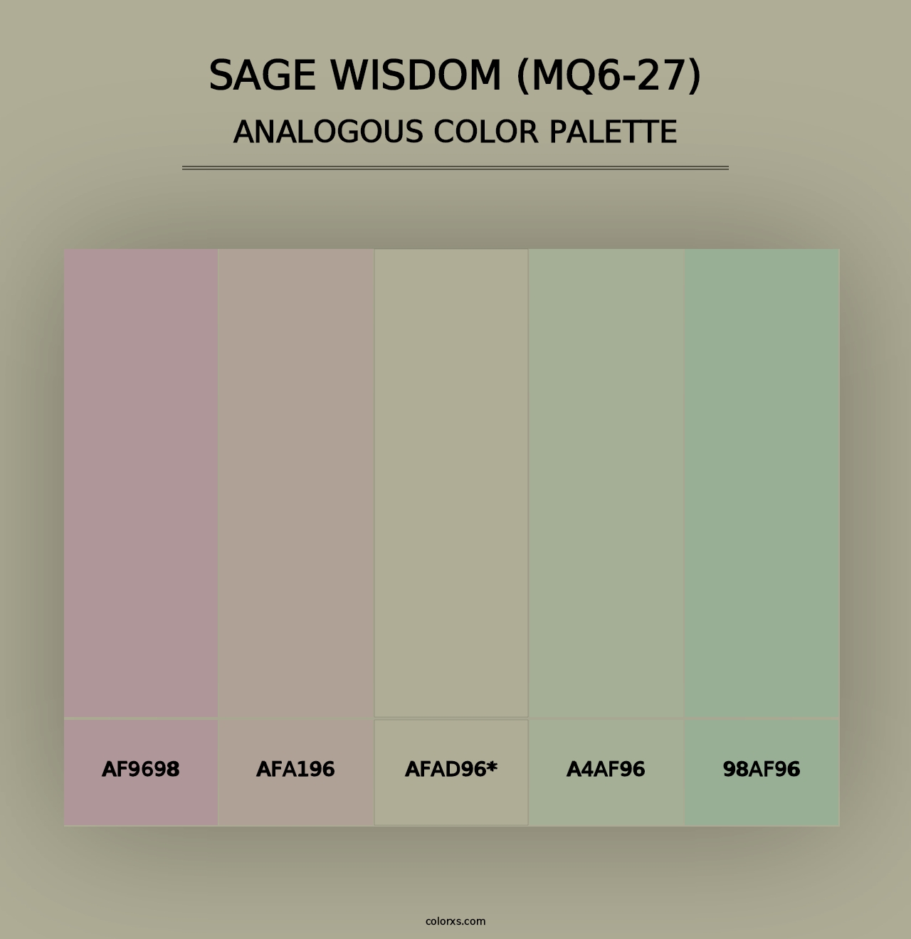 Sage Wisdom (MQ6-27) - Analogous Color Palette