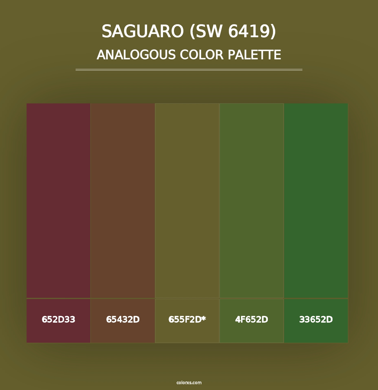 Saguaro (SW 6419) - Analogous Color Palette