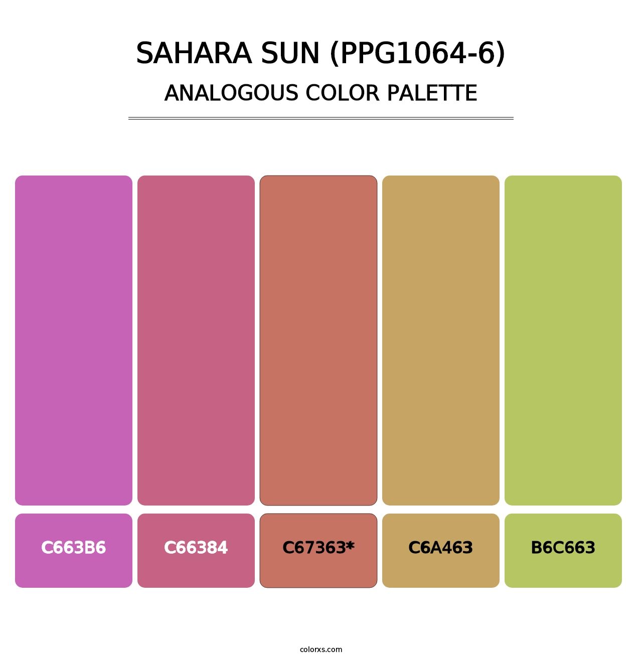 Sahara Sun (PPG1064-6) - Analogous Color Palette