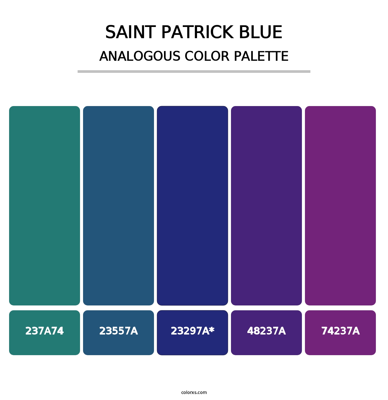 Saint Patrick Blue - Analogous Color Palette