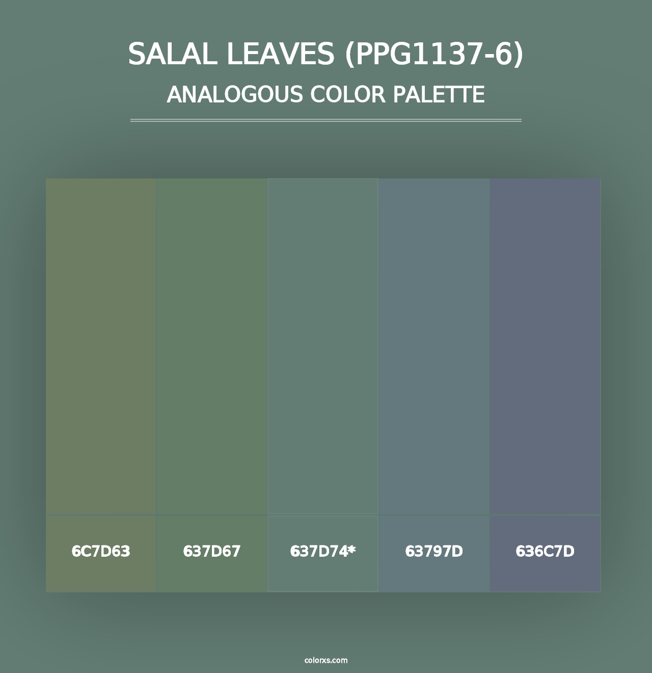 Salal Leaves (PPG1137-6) - Analogous Color Palette