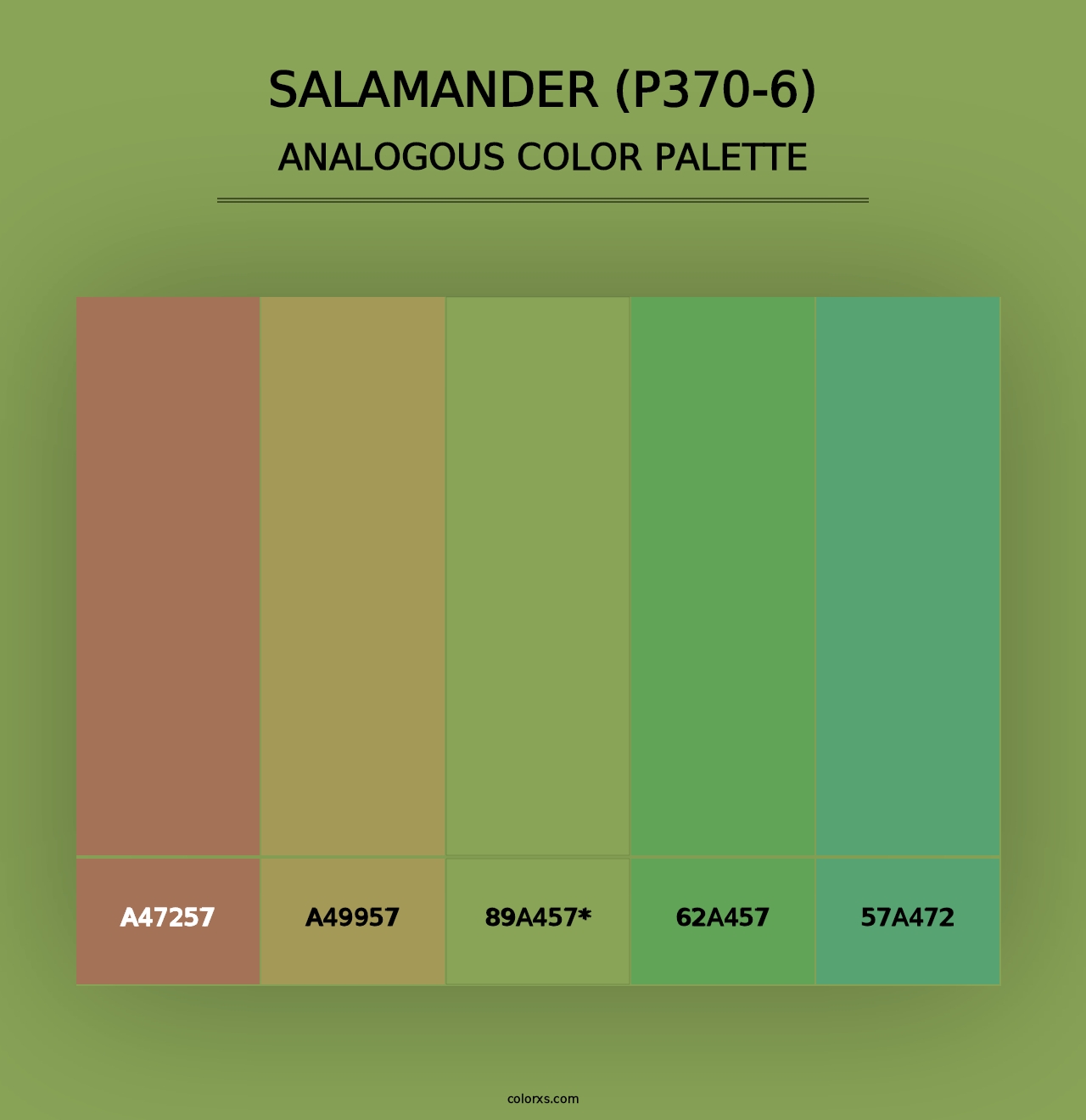 Salamander (P370-6) - Analogous Color Palette