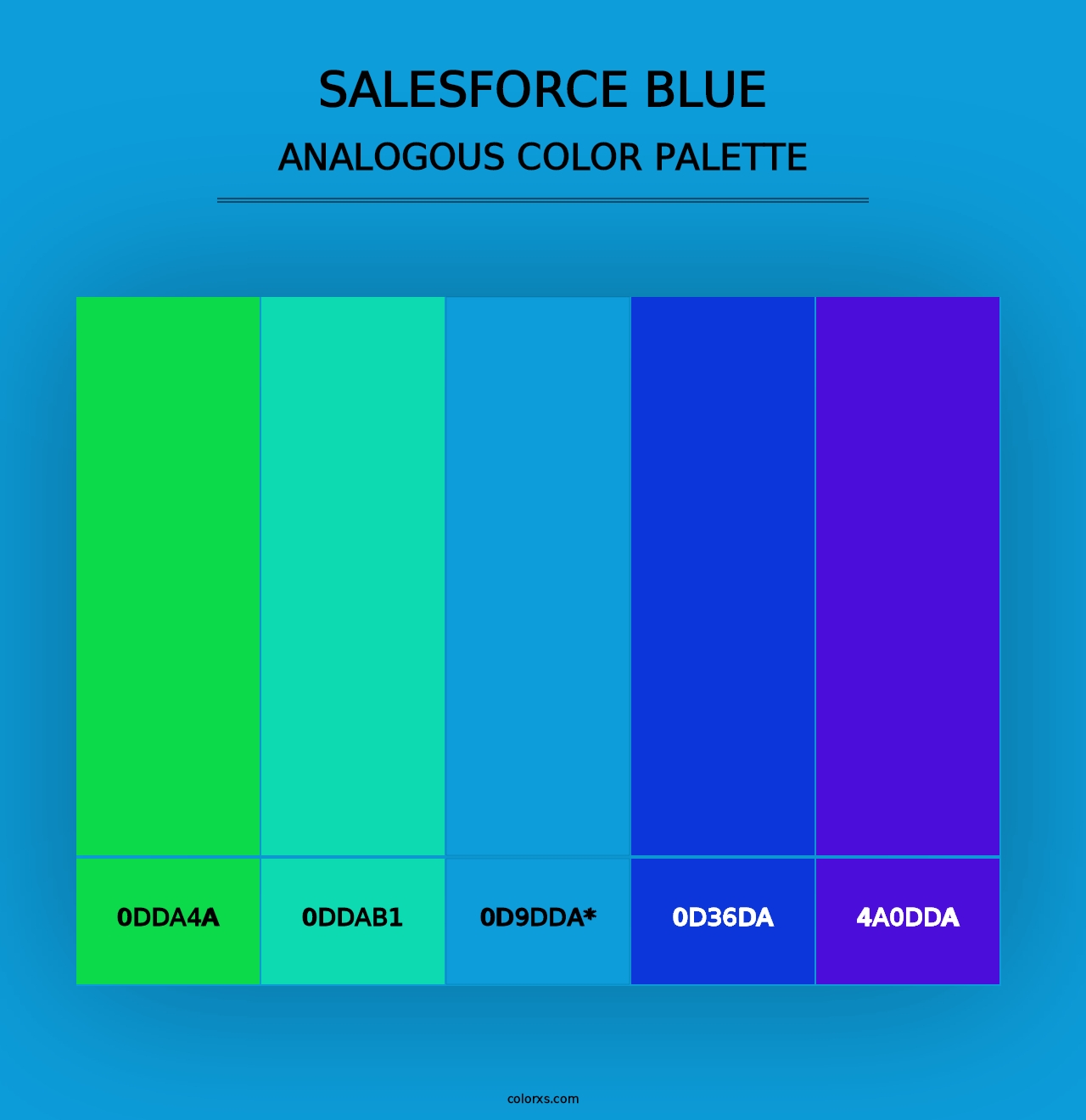 Salesforce Blue - Analogous Color Palette