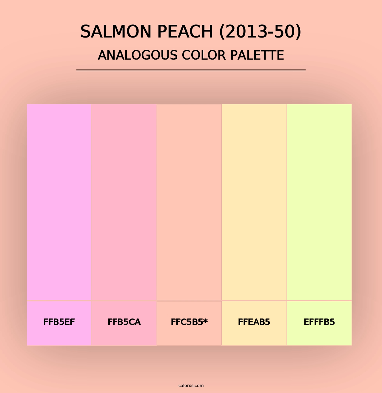 Salmon Peach (2013-50) - Analogous Color Palette