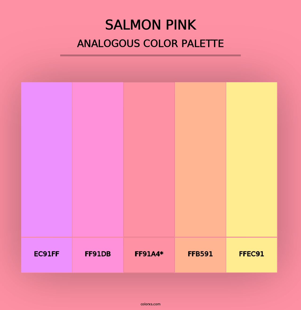 Salmon Pink - Analogous Color Palette