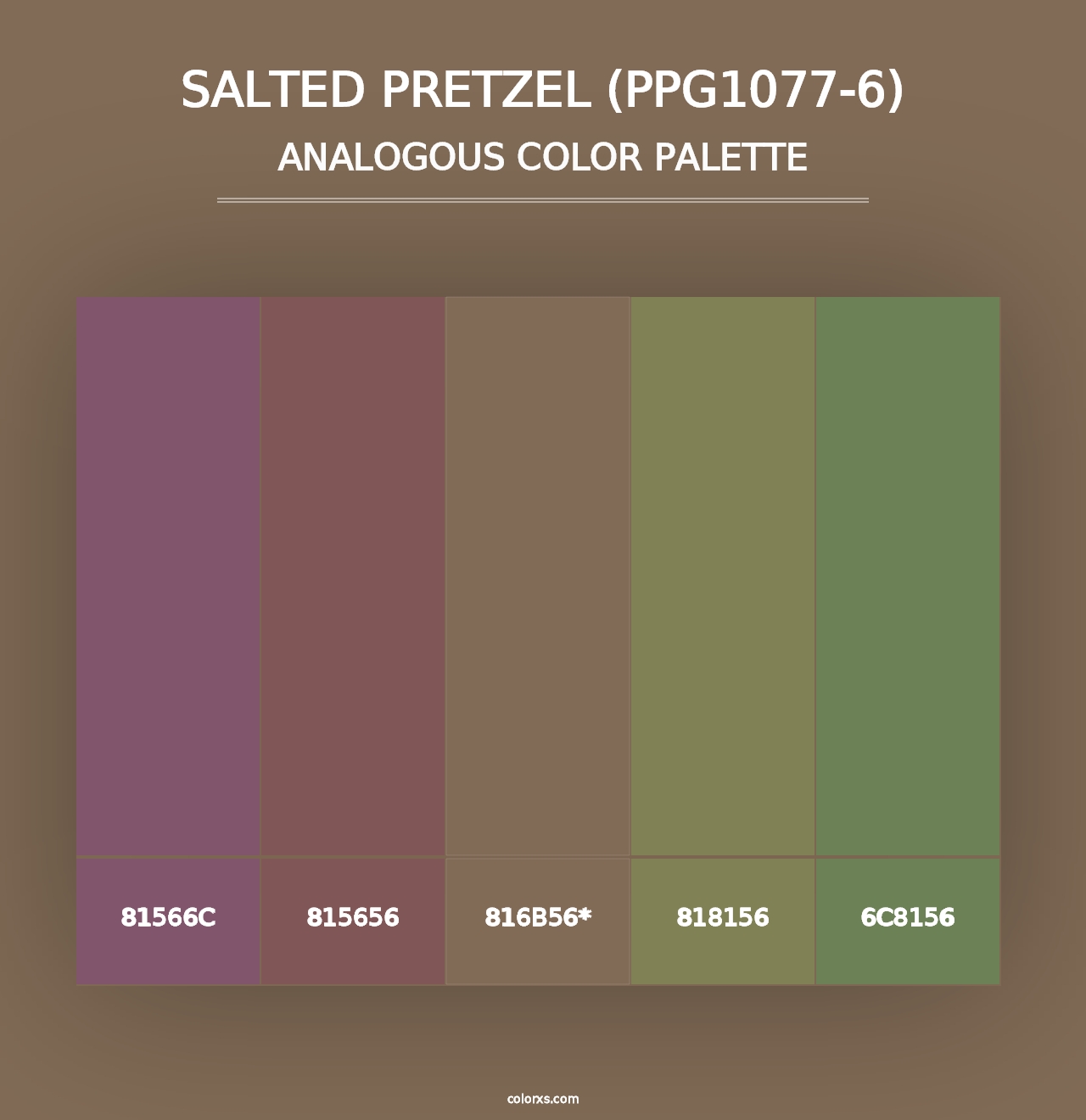 Salted Pretzel (PPG1077-6) - Analogous Color Palette