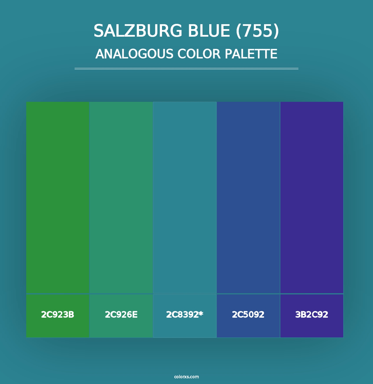 Salzburg Blue (755) - Analogous Color Palette