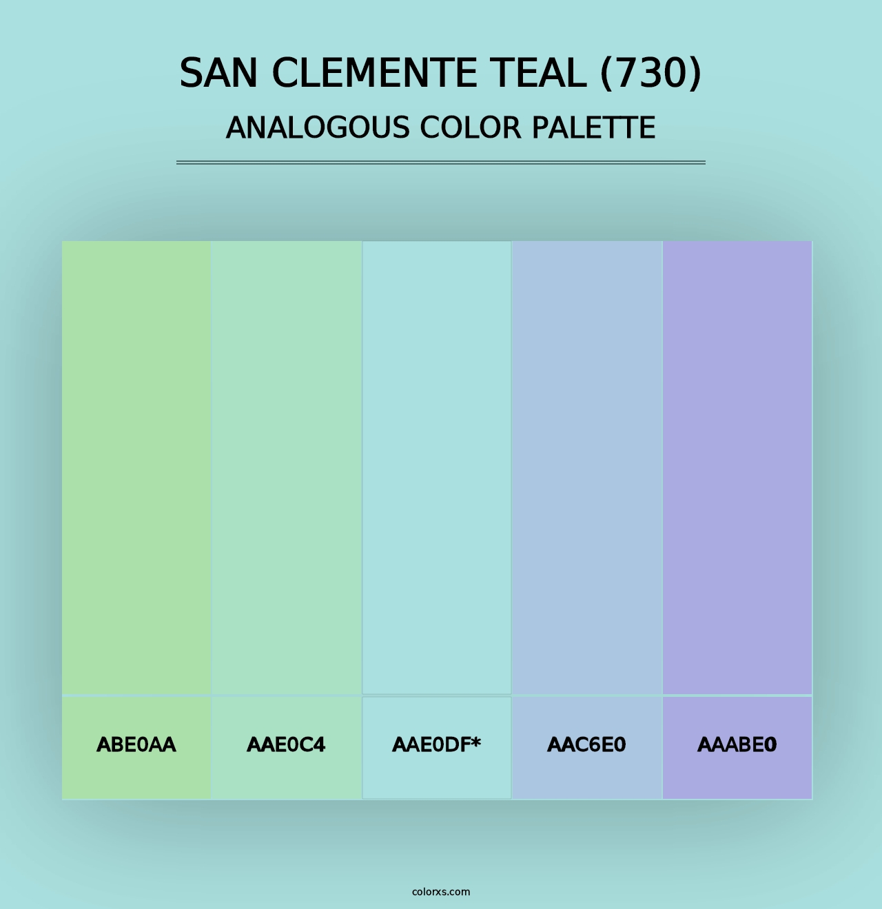 San Clemente Teal (730) - Analogous Color Palette