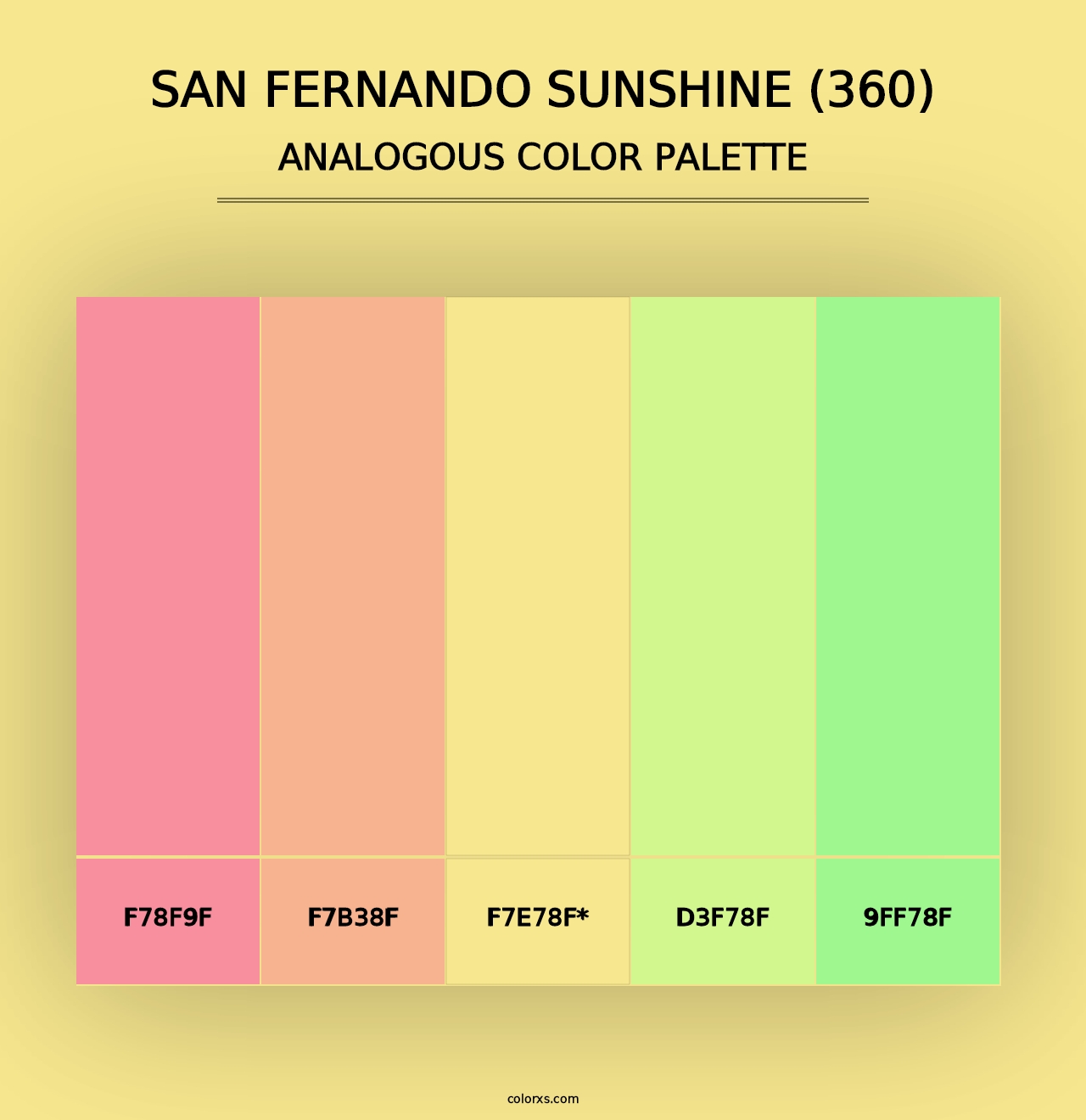 San Fernando Sunshine (360) - Analogous Color Palette