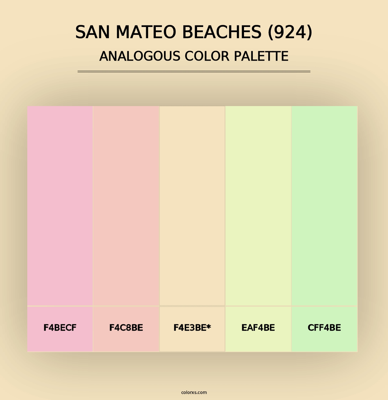 San Mateo Beaches (924) - Analogous Color Palette