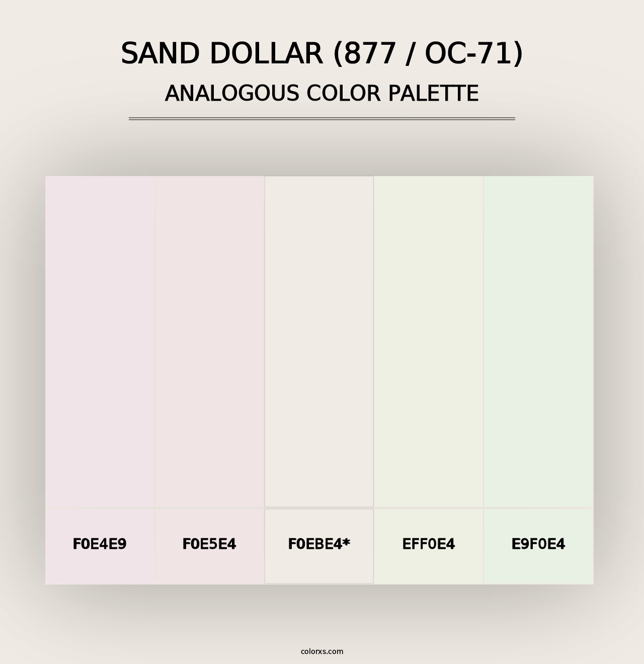 Sand Dollar (877 / OC-71) - Analogous Color Palette