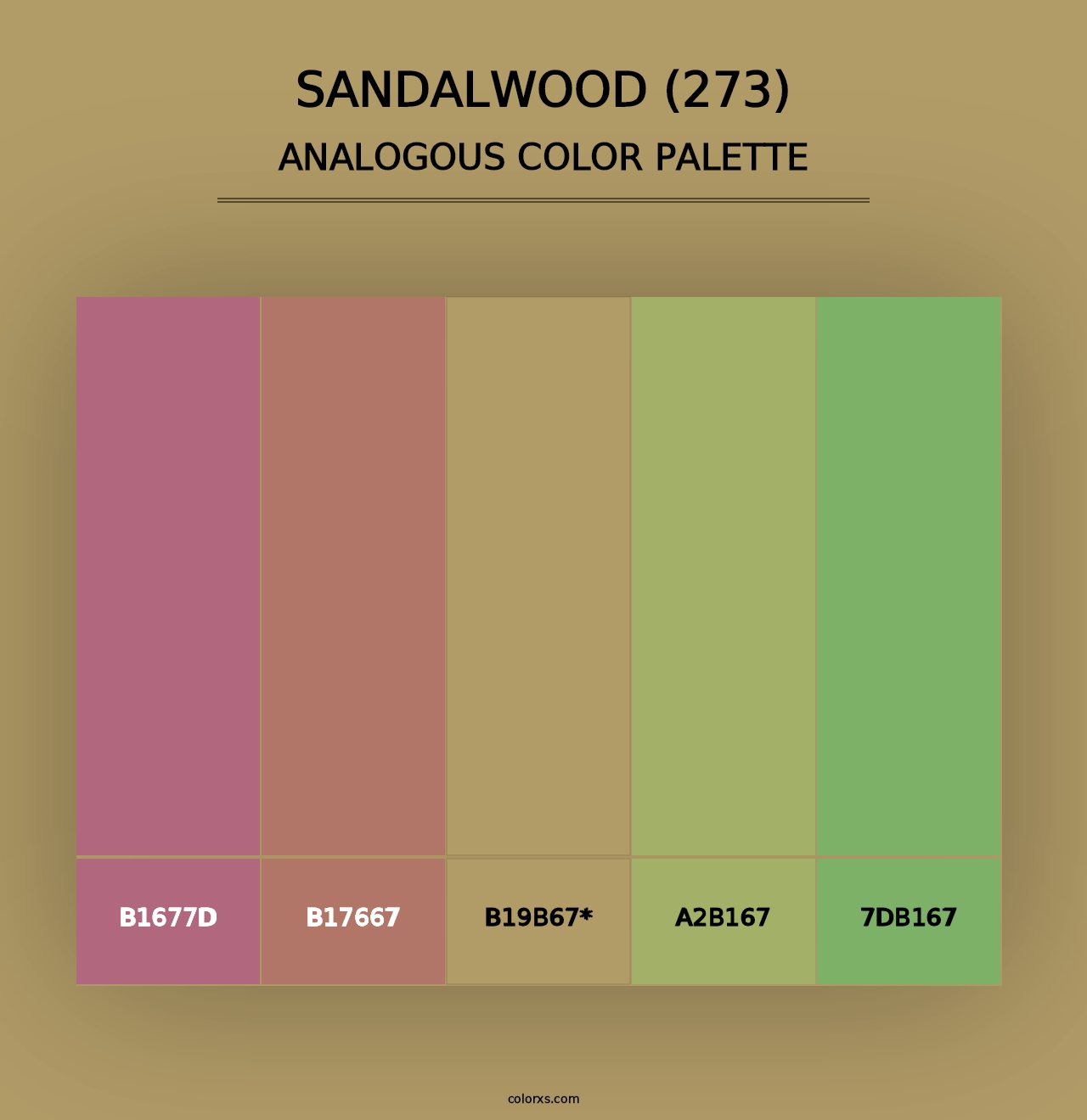 Sandalwood (273) - Analogous Color Palette