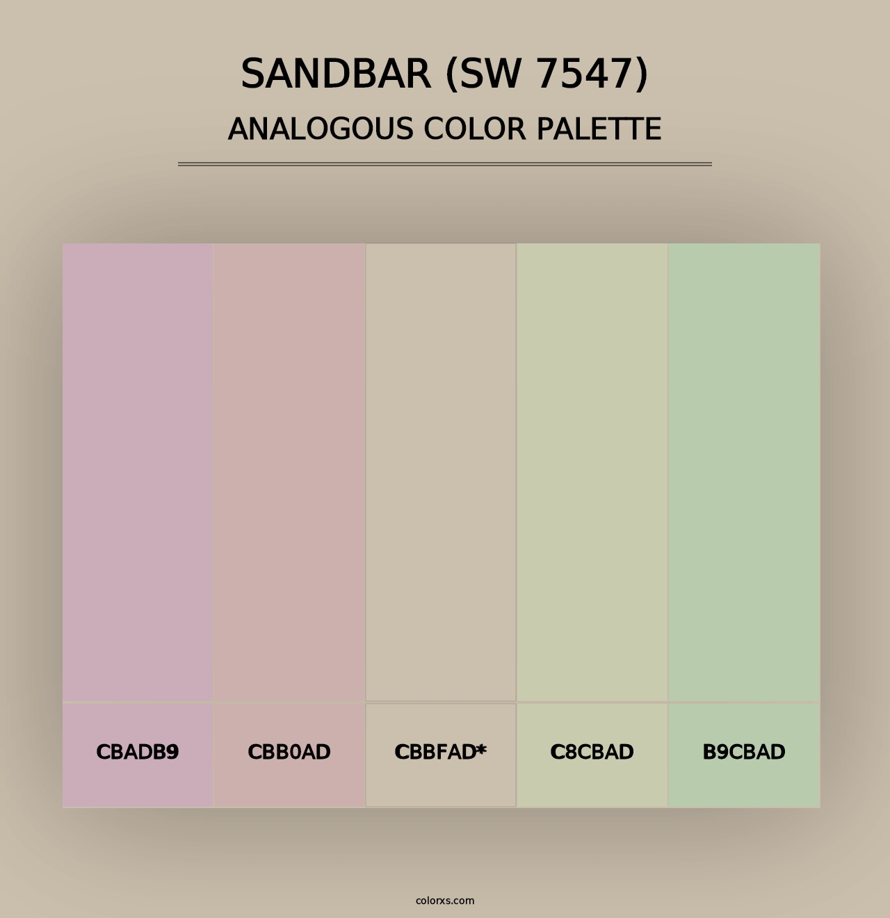 Sandbar (SW 7547) - Analogous Color Palette