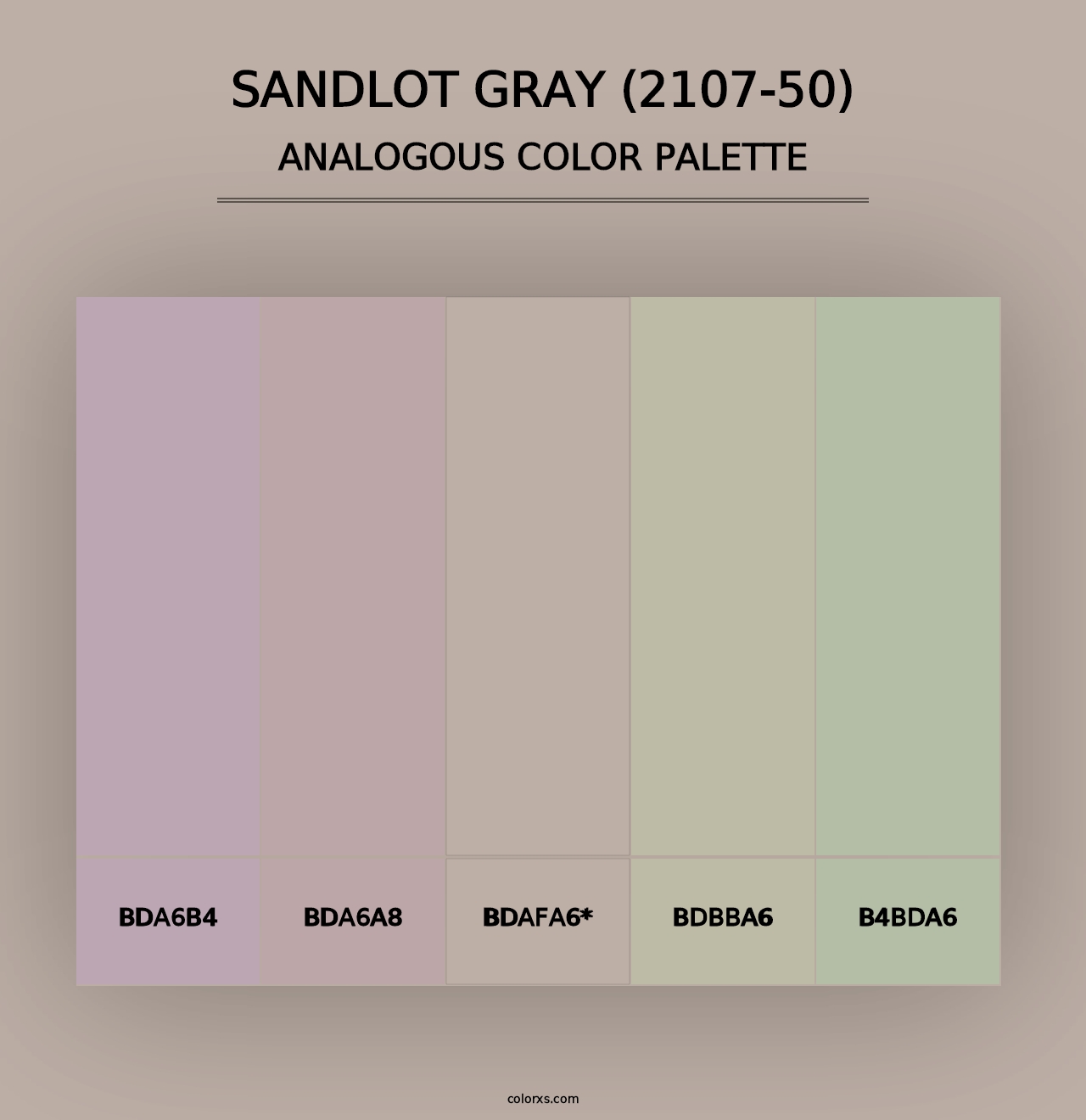 Sandlot Gray (2107-50) - Analogous Color Palette