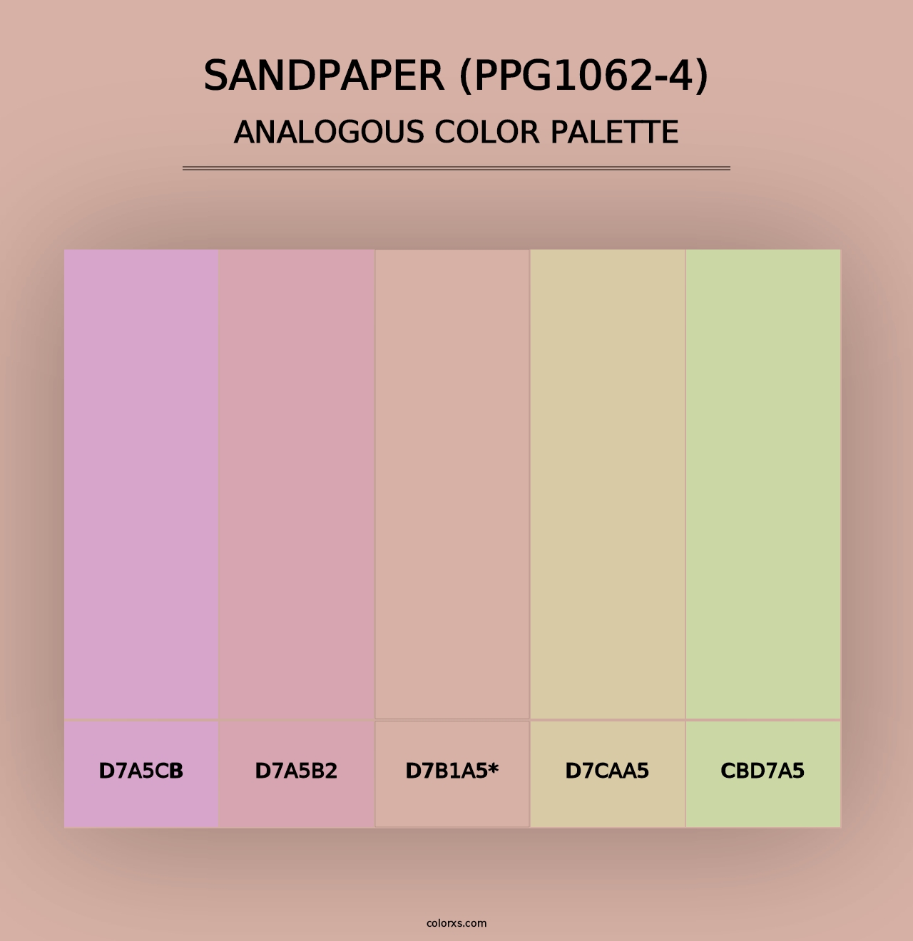 Sandpaper (PPG1062-4) - Analogous Color Palette