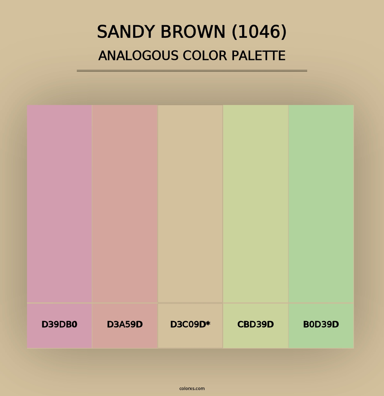 Sandy Brown (1046) - Analogous Color Palette