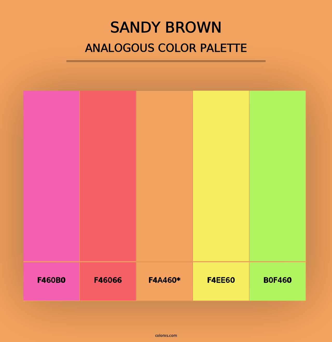 Sandy Brown - Analogous Color Palette