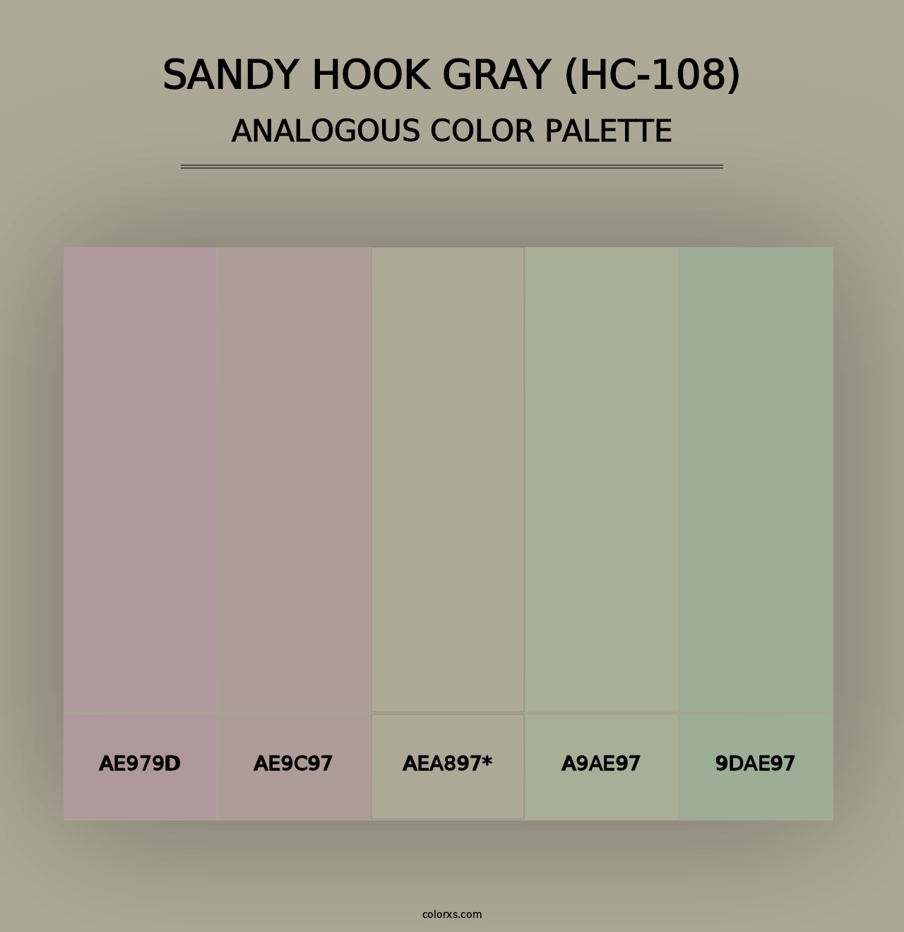 Sandy Hook Gray (HC-108) - Analogous Color Palette