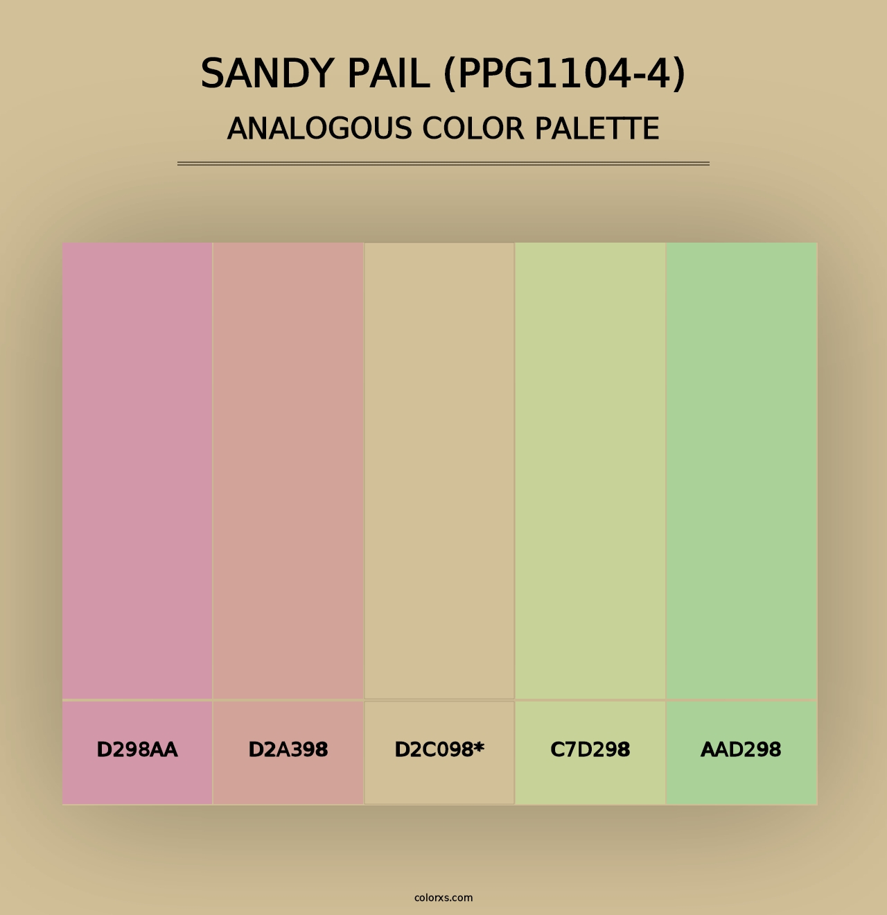 Sandy Pail (PPG1104-4) - Analogous Color Palette