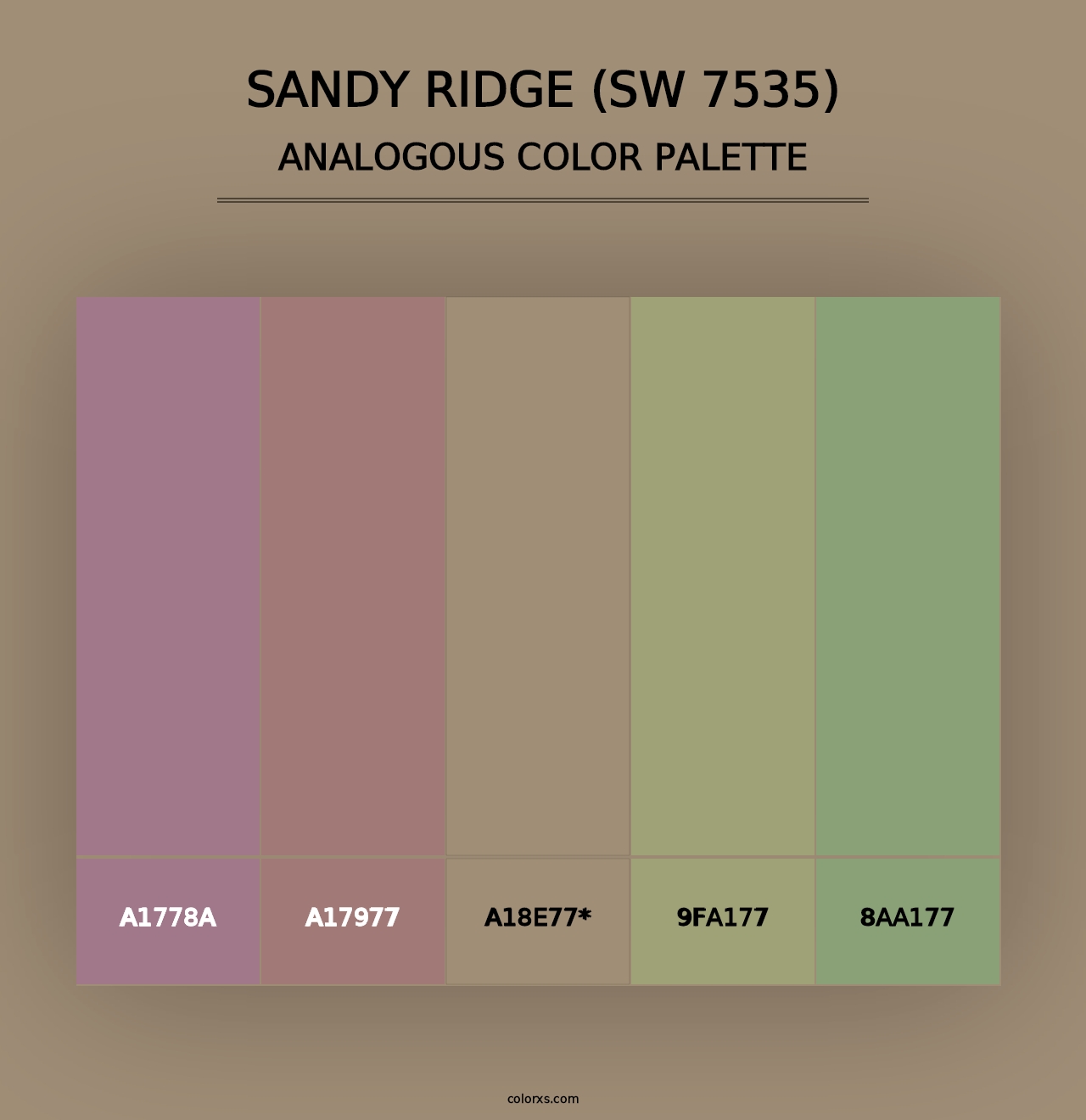 Sandy Ridge (SW 7535) - Analogous Color Palette