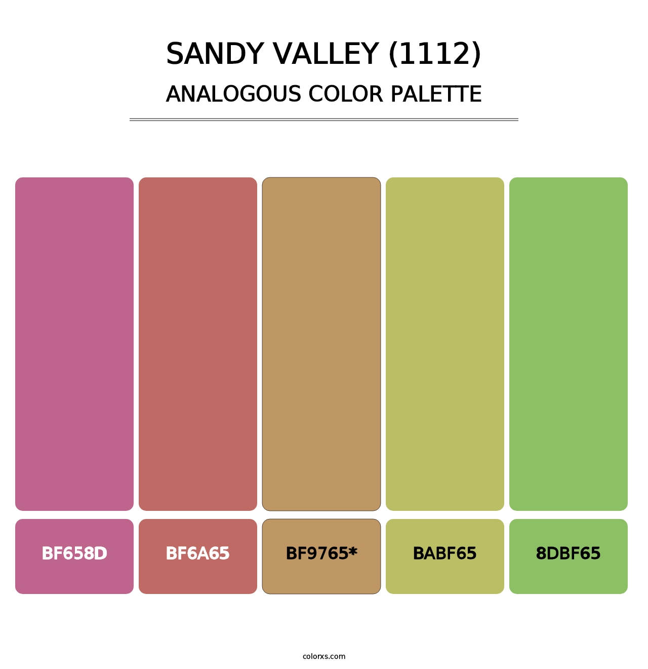 Sandy Valley (1112) - Analogous Color Palette