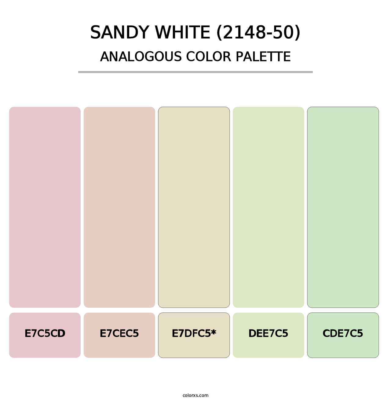 Sandy White (2148-50) - Analogous Color Palette