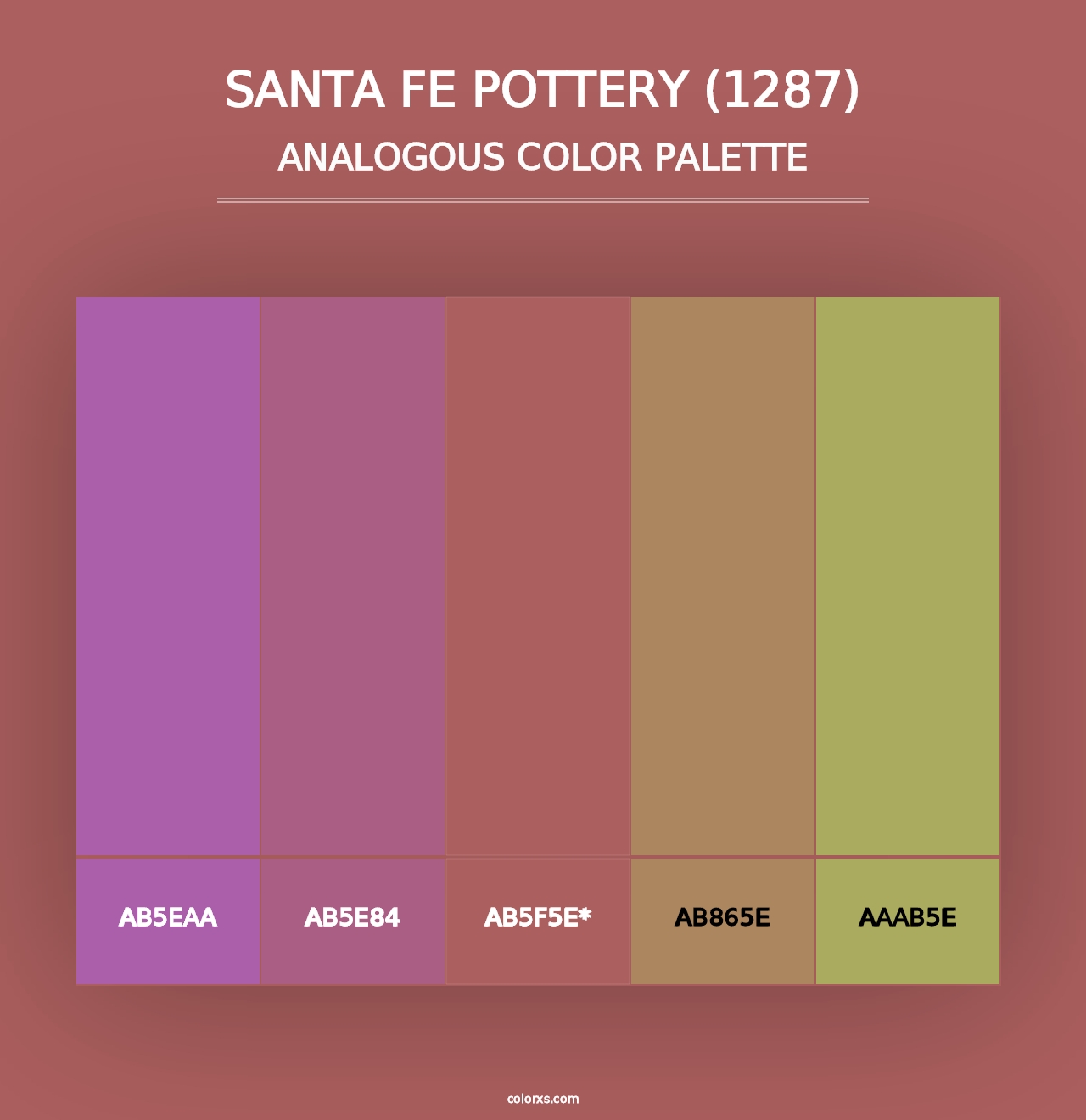 Santa Fe Pottery (1287) - Analogous Color Palette