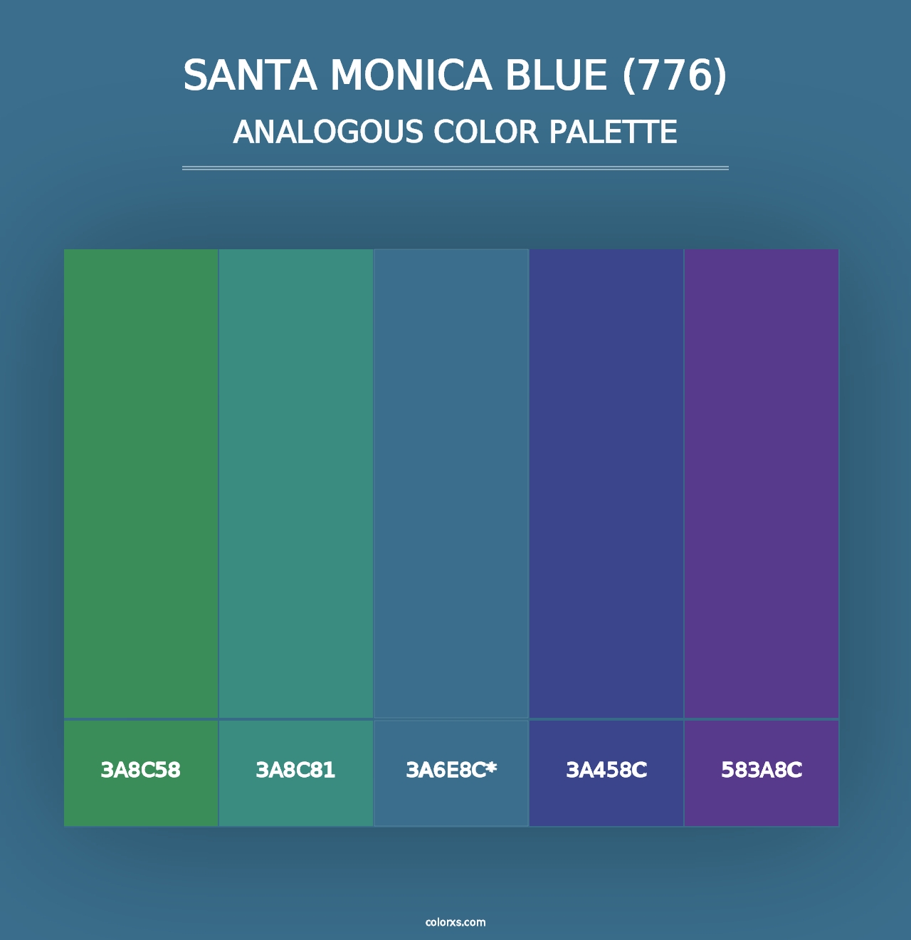 Santa Monica Blue (776) - Analogous Color Palette