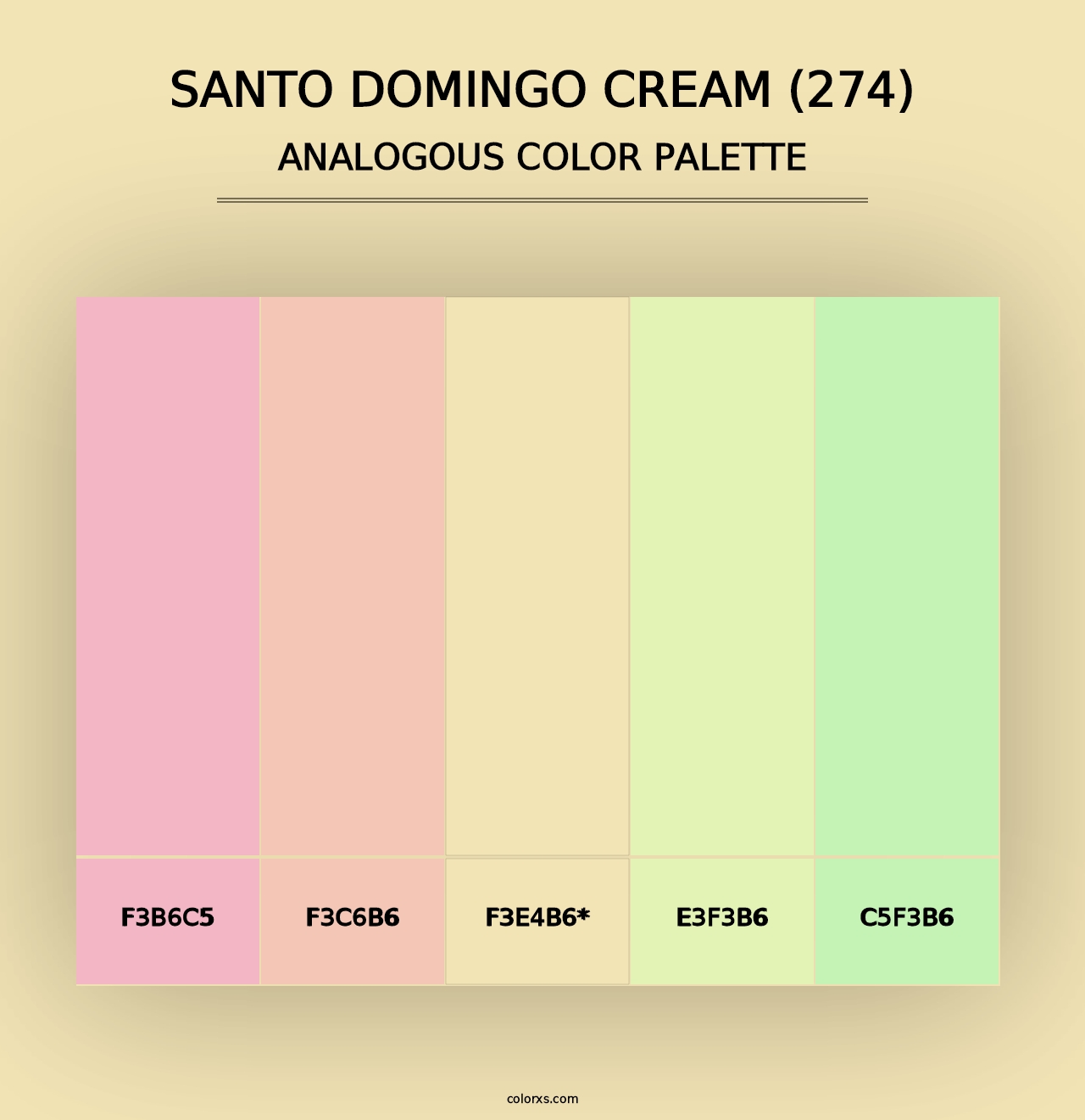 Santo Domingo Cream (274) - Analogous Color Palette