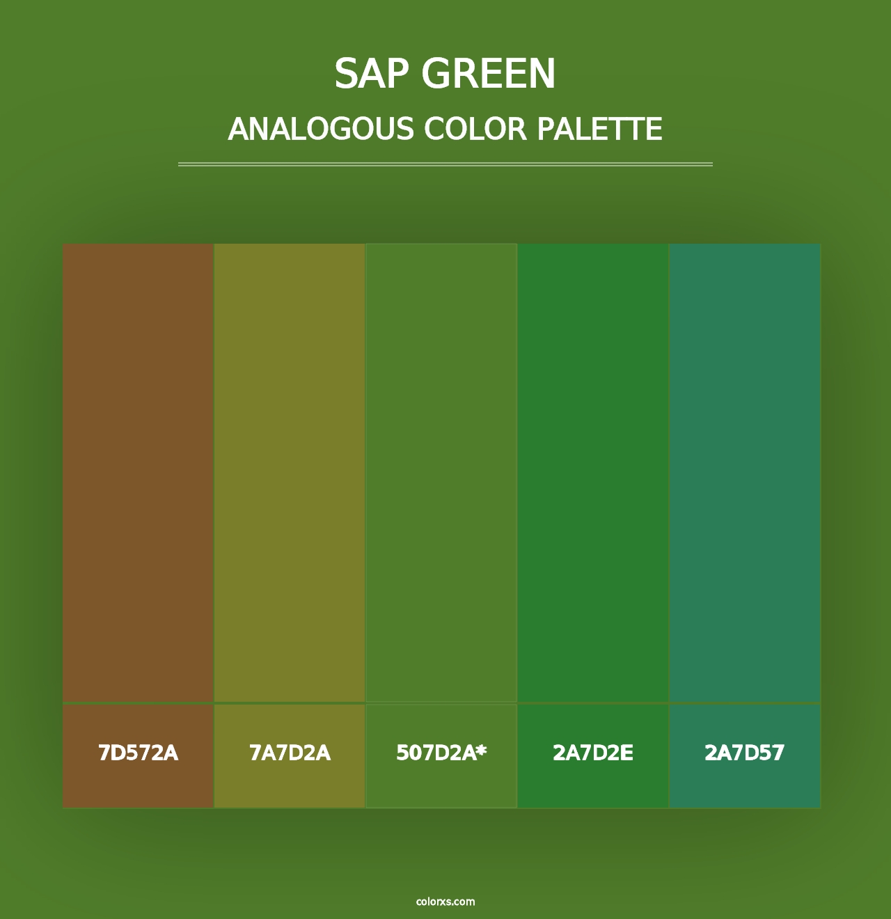 Sap Green - Analogous Color Palette