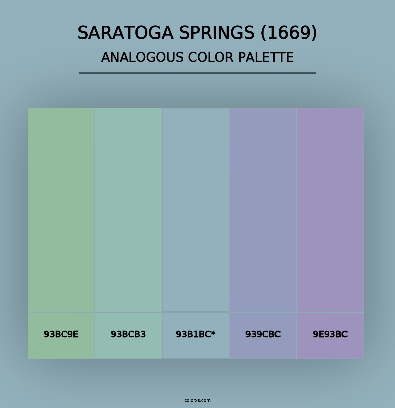 Saratoga Springs (1669) - Analogous Color Palette