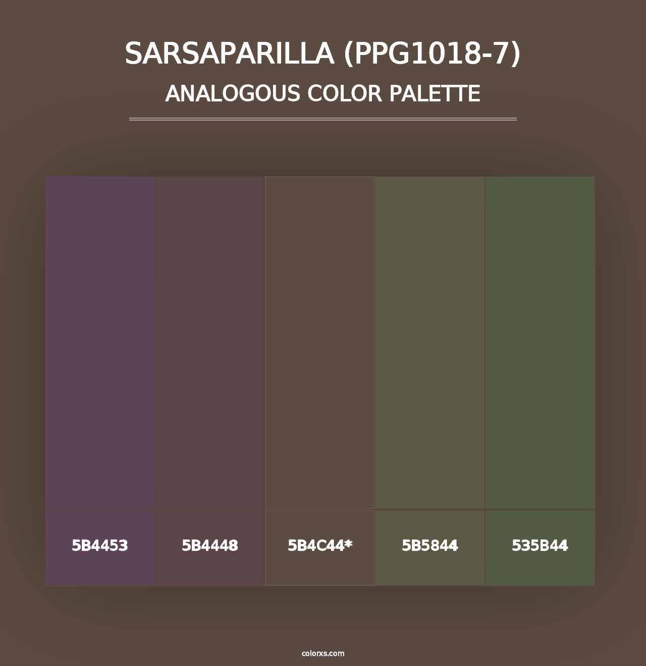 Sarsaparilla (PPG1018-7) - Analogous Color Palette