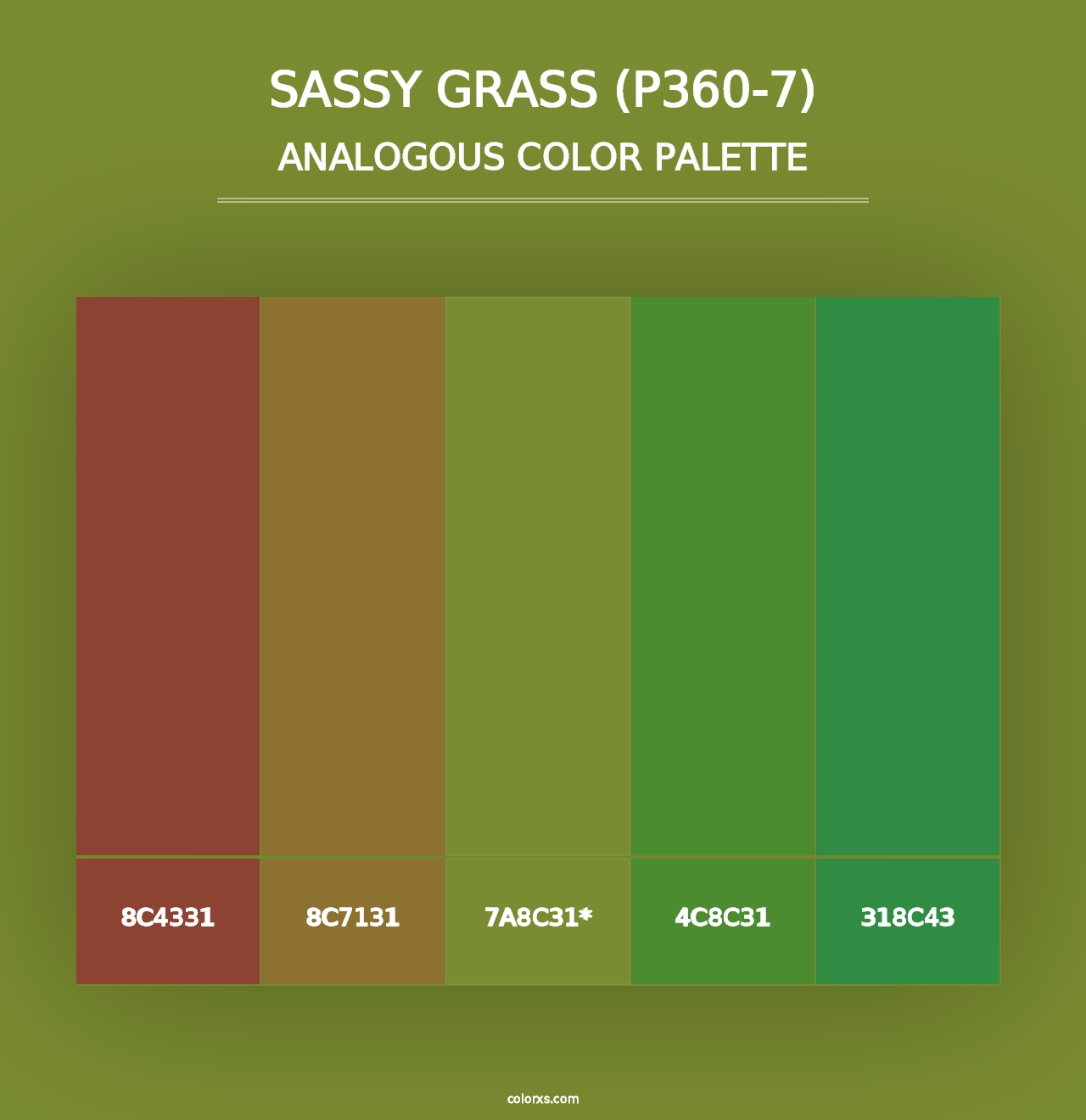 Sassy Grass (P360-7) - Analogous Color Palette