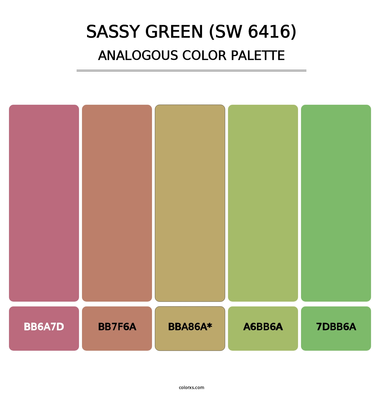 Sassy Green (SW 6416) - Analogous Color Palette