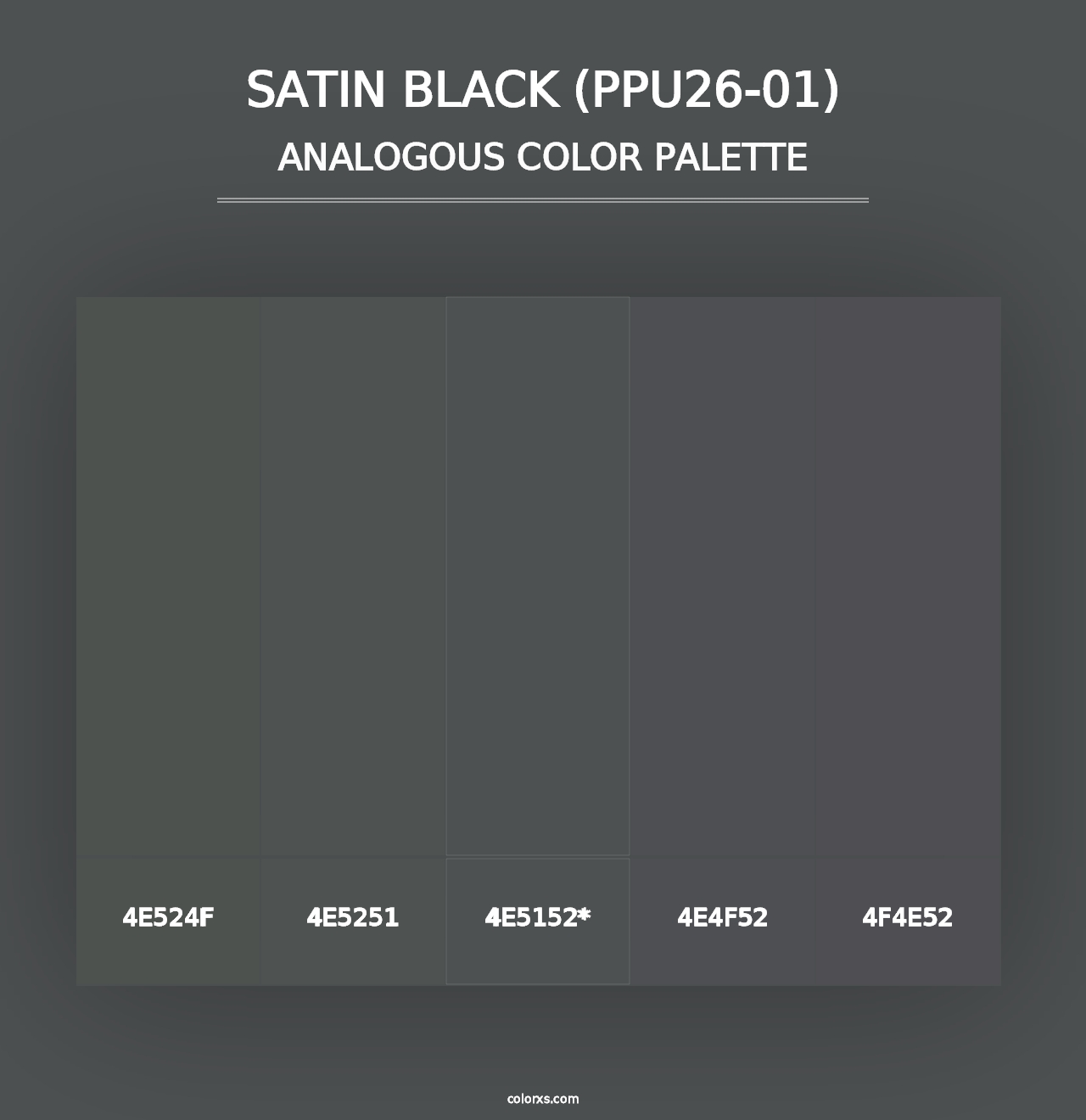 Satin Black (PPU26-01) - Analogous Color Palette