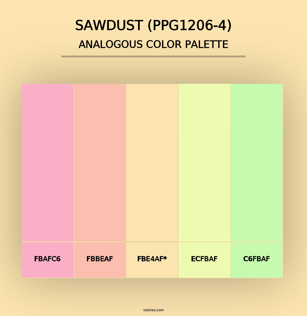 Sawdust (PPG1206-4) - Analogous Color Palette