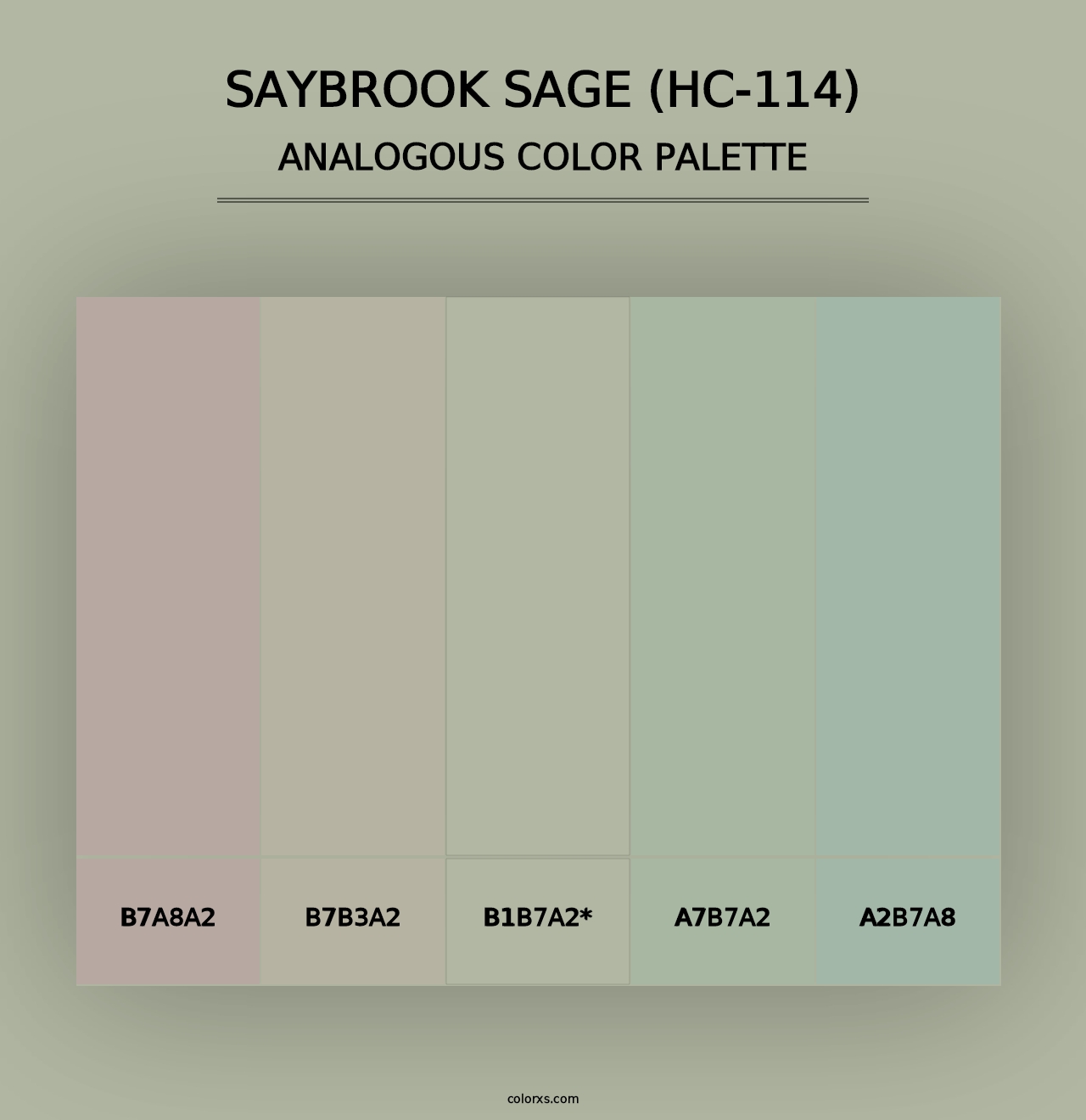 Saybrook Sage (HC-114) - Analogous Color Palette