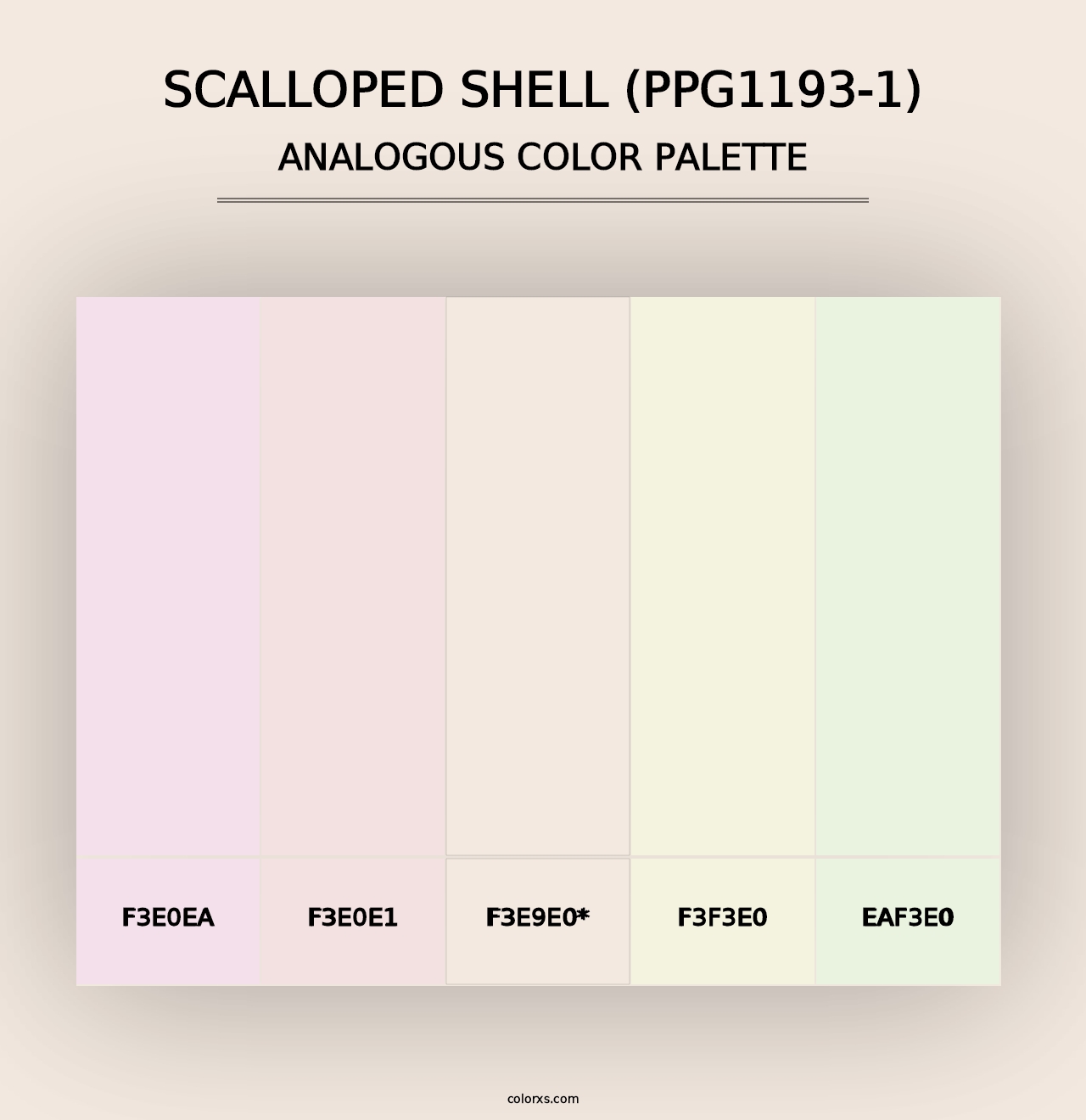 Scalloped Shell (PPG1193-1) - Analogous Color Palette